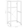 vidaXL Cadre de lavabo de salle de bain Blanc 40x38x83 cm Fer