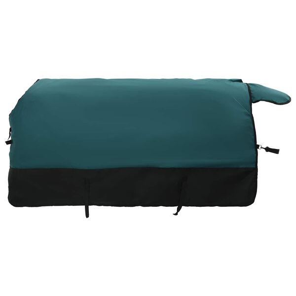 vidaXL Couverture &Eacute;quine Vert fonc&eacute; et noir 125 cm Polyester