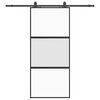 vidaXL Porte coulissante avec kit de quincaillerie noir 90x205 cm