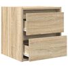vidaXL Tables de chevet murales 2 pcs ch&ecirc;ne sonoma 38x34x40 cm
