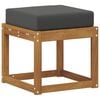 vidaXL Banc de Tabouret Bois d'Acacia Massif Naturel et Anthracite