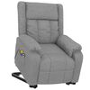 vidaXL Fauteuil de massage inclinable Gris clair Tissu