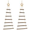 vidaXL Sapins de No&euml;l suspendus avec &eacute;toiles sup&eacute;rieures 2 pcs 42x90cm