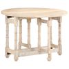 vidaXL Table &agrave; manger Rond 110x76 cm Bois de manguier massif