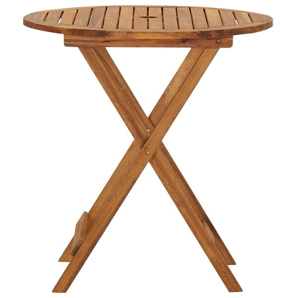 vidaXL Ensemble &agrave; manger de jardin pliable 3 pcs Bois d'acacia solide