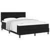 vidaXL Lit &agrave; ressorts avec matelas Noir 140 x 200 cm Simili cuir