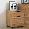 vidaXL Classeur mobile avec roues ch&ecirc;ne artisanal 45x38x54 cm