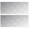 vidaXL Nez de marche Rectangulaire 2 pcs Argent&eacute; 70 x 30 cm Aluminium