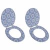 vidaXL Si&egrave;ges de toilette avec couvercles 2 pcs MDF Porcelaine