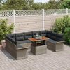 vidaXL Ensemble de canap&eacute; de jardin 10 pcs Gris Poly rotin