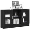 vidaXL Buffet Ch&ecirc;ne noir 120 x 30,5 x 70 cm Bois d'ing&eacute;nierie