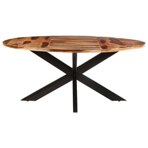vidaXL Table de salle &agrave; manger Ronde 175x75 cm Bois d'acacia