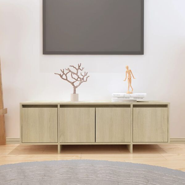 vidaXL Meuble TV ch&ecirc;ne sonoma 120x30x40,5 cm bois d'ing&eacute;nierie