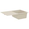 vidaXL &Eacute;vier Beige 780 x 500 mm 80% Quartz et 20% R&eacute;sine
