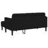 vidaXL Ensemble de Canapés avec coussin 2 pcs Noir Polyester
