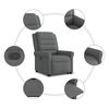 vidaXL Fauteuil inclinable Gris fonc&eacute; Tissu