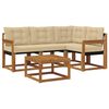 vidaXL Ensemble de canap&eacute;s d'ext&eacute;rieur 5 pcs Naturel et Beige