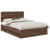 vidaXL Cadre de lit Ch&ecirc;ne brun 150 x 200 cm Bois Ing&eacute;nierie