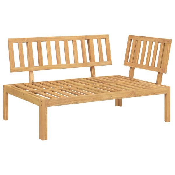 vidaXL Ensemble de Canap&eacute;s Uni 4 pcs Taupe Bois d'Acacia Massif
