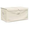 vidaXL Bo&icirc;tes de rangement 2 pcs Tissu 50x30x25 cm Cr&egrave;me