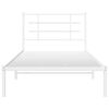 vidaXL Cadre de lit m&eacute;tal sans matelas et t&ecirc;te de lit blanc 100x200 cm
