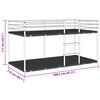 VidaXL Lit superpos&eacute; sans matelas blanc 107x203 cm acier