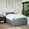 vidaXL Sommier &agrave; lattes de lit avec matelas Gris clair 120x200cm Tissu