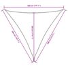 vidaXL Voile de parasol tissu oxford triangulaire 3,6x3,6x3,6 m marron