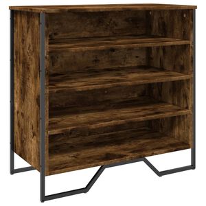 vidaXL Armoire &agrave; chaussures ch&ecirc;ne fum&eacute; 80x38x78 cm bois d'ing&eacute;nierie