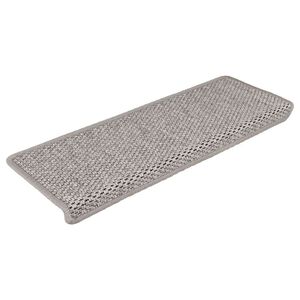 vidaXL Tapis d'escalier autocollants 15 pcs 65x21x4 cm Argent&eacute;