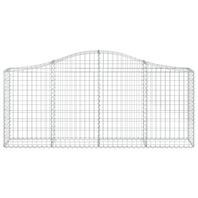 vidaXL Paniers à gabions arqués 40 pcs 200x30x80/100 cm Fer galvanisé