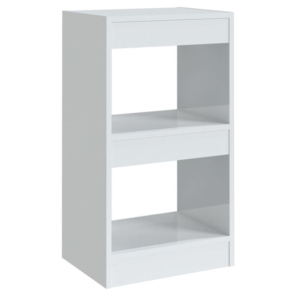 vidaXL Biblioth&egrave;que/S&eacute;parateur de pi&egrave;ce Blanc brillant 40x30x72 cm