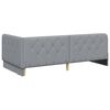 vidaXL Cadre de lit d'angle Gris clair 90 x 190 cm tissu