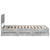 vidaXL Cadre de lit Gris B&eacute;ton 100 x 200 cm Bois d&rsquo;ing&eacute;nierie