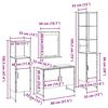 vidaXL Ensemble de mobilier de salle de bain avec &eacute;tag&egrave;re 4 pcs Marron