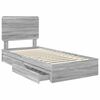vidaXL Lit de Rangement Gris Sonoma 90 x 200 cm Bois d'ing&eacute;nierie
