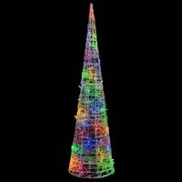 vidaXL Cône lumineux décoratif pyramide à LED Acrylique Coloré 90 cm