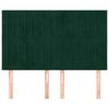 vidaXL T&ecirc;te de lit Vert fonc&eacute; 144 x 5 x 118/128 cm Velours