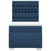 vidaXL Sommier &agrave; lattes de lit avec matelas Bleu 90x200 cm Tissu