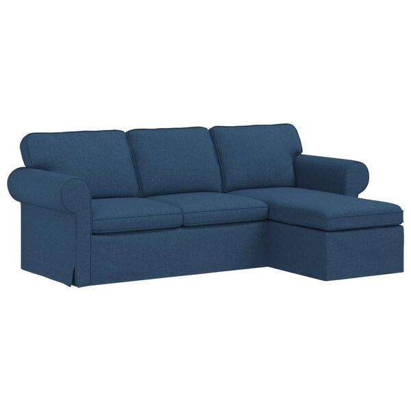vidaXL Canap&eacute; Bleu Dimensions globales: 215 x 138 x 80 cm (l x P x H)