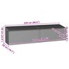vidaXL Bo&icirc;te de rangement de jardin gris clair 220x50x58 cm rotin