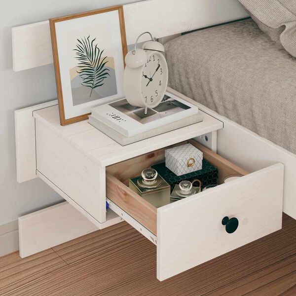 vidaXL Cadre de lit avec t&ecirc;te de lit Blanc 75 x 190 cm Pin massif