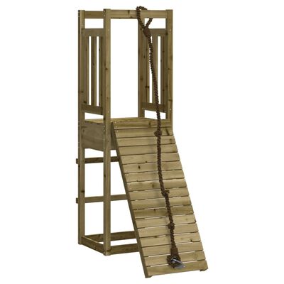vidaXL Maisonnette de jeu avec mur d'escalade bois de pin imprégné