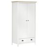 vidaXL Garde-robe &agrave; 2 portes Hill Blanc 89x50x170cm Bois de pin solide