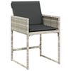 vidaXL Ensemble &agrave; manger de jardin et coussins 17 pcs gris clair rotin