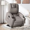 vidaXL Fauteuil inclinable &eacute;lectrique taupe tissu