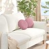 vidaXL Coussins de si&egrave;ge 2 pcs Rose &Oslash; 40 x 13 cm Velours