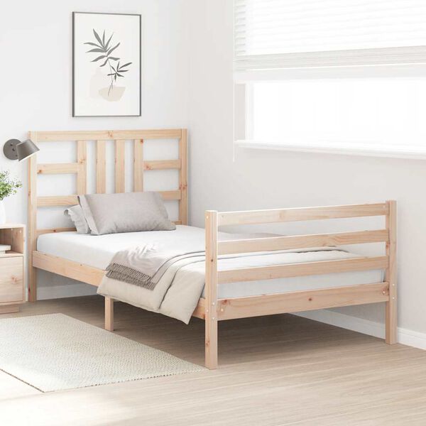 vidaXL Cadre de lit sans matelas 100x200 cm bois massif de pin