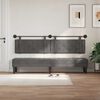 vidaXL T&ecirc;te de lit suspendue Gris fonc&eacute; 210 x 55 x 5 cm Velours