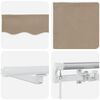 vidaXL Auvent R&eacute;tractable avec Beige 400 &times;300 cm tissu